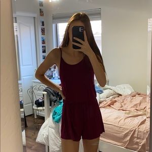 cute maroon romper
